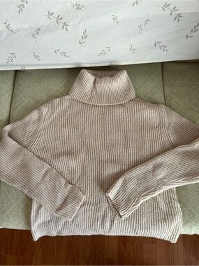 Cream Turtleneck Sweater